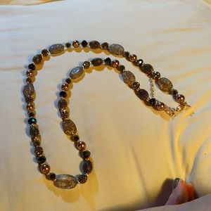 17 inch beaded, crystal necklace